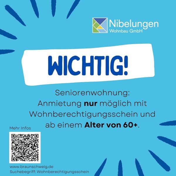 Ottenroder Str. 12C, 1 R - Frisch renovierte 1-Zimmer Seniorenwohnung! Anmietung nur 60+ und WBS